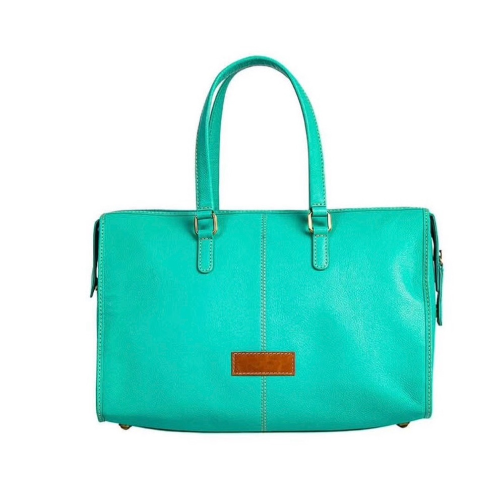 Myra Bag Turquoise and Cowhide Shoulder Bag - Picture 2 of 7